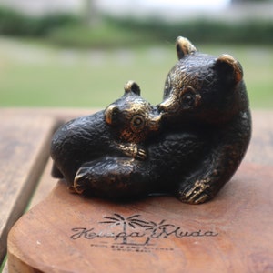 Vintage Bear Brass Statue  - Antique Bear Figurine for table Decor And Gift