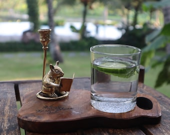 Vintage Small Brass Mouse Candle Holder - Antique Mouse Statue for Dinner Table Decor