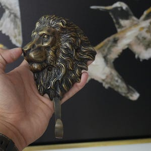 ハンドメイド ヴィンテージ 真鍮 ライオンキング ソリッド真鍮 壁掛けフック ハンガー/コートハンガー フック/キーハンガー フック/洋服フック ハンガー