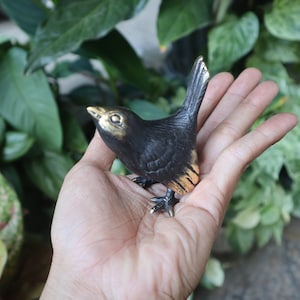 Vintage Brass Bird - Antique Bird Sculpture, Bird Figurine, Bronze statue, Bronze Statue, Bronze Figurine, Brass Figurine, Home Decor
