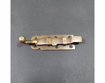 4 Piece Vintage Brass Door Latch - 2.7" Antique Slide Bolt