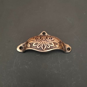 4 pieces - Solid Brass Drawer Pull - Handmade vintage Drawer knob - Antique drawer pull cabinet for home decor