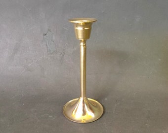 2 Pieces - 15cm Minimalist Vintage Brass Candle Holder for Table Decor