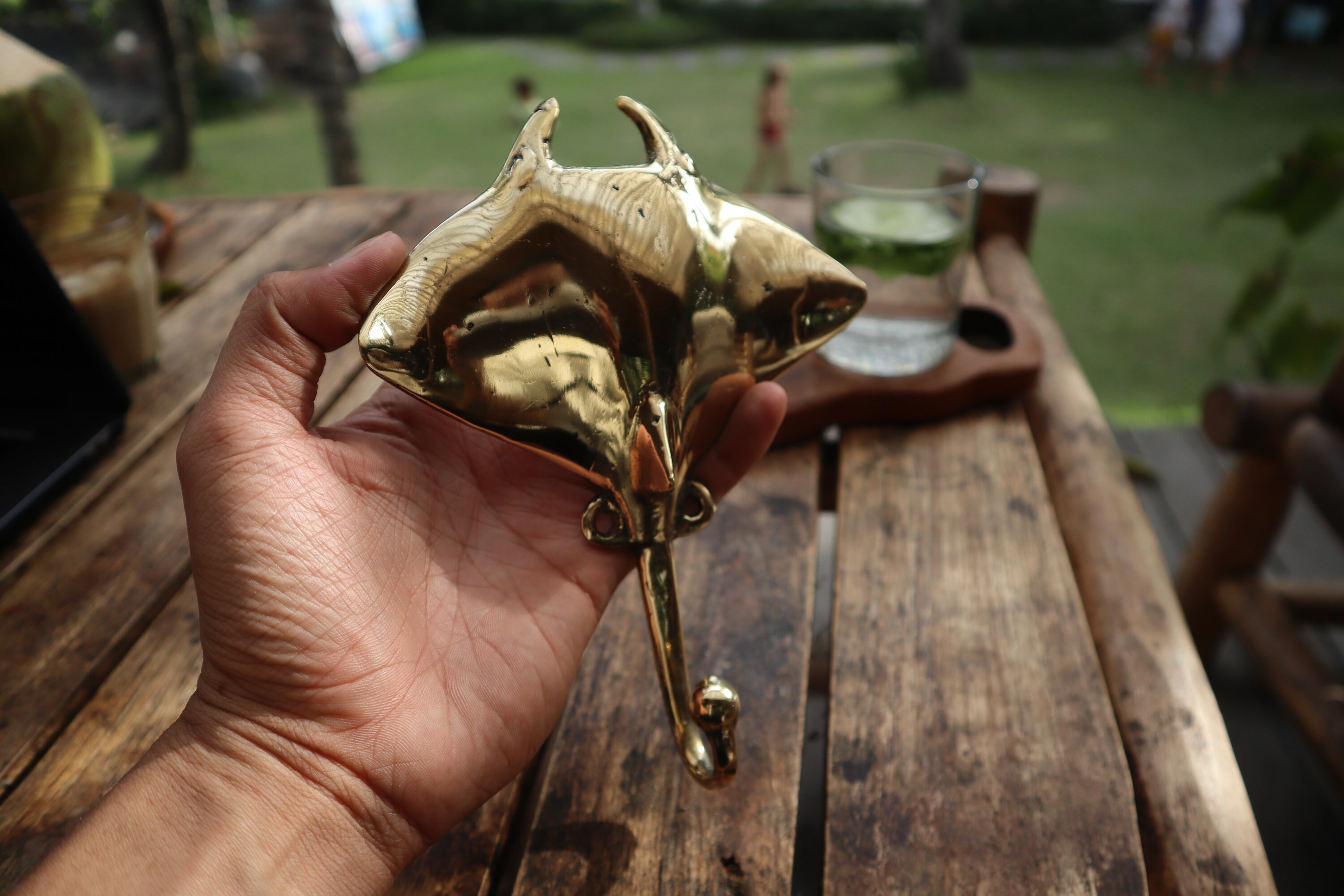 Vintage Brass Manta Ray Hook: Antique Gold Stingray Wall Decor - Etsy