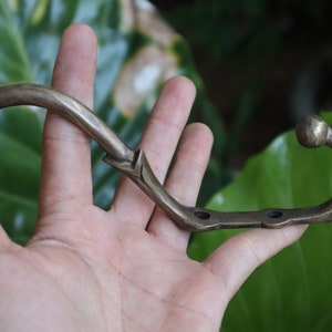 4 piezas - Ganchos de latón simples - Perchas vintage de latón macizo - Ganchos clásicos para sombrero abrigo llaves ropa decoración de pared