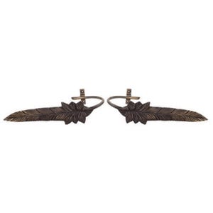 2 Stück - Paar WING Vorhang Raffhalter Haken, Vorhang Halter, Vintage Raffhalter