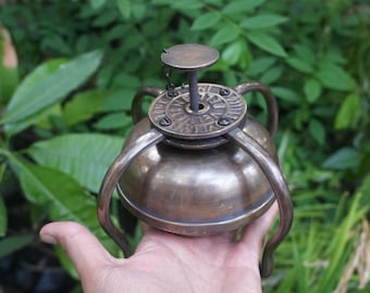 Vintage Massivmessingglocke - Antike Handglocke für vorderen Tisch