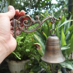 Vintage Solid Brass Front Door Bell - Antique Style