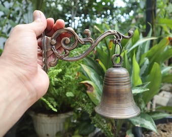 Vintage Solid Brass Front Door Bell - Antique Style