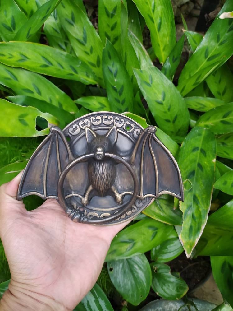 Vintage Solid Brass Bat Door Knocker, Antique Gothic Decor - Etsy