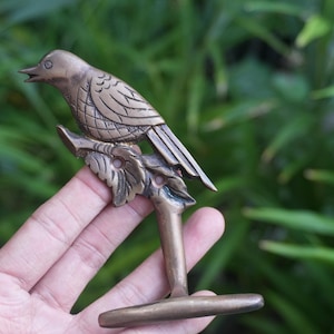 Vintage Solid Brass Bird Hooks - Solid Brass Bird Hanger Wall Mount Hat Coat Towl - Home decor