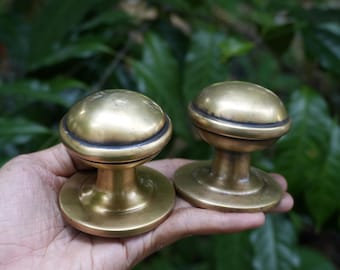 Vintage Solid Brass Door Knob Pull – Antique Egypt Style (Pair)