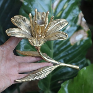 Lotus Candle Holder - Vintage Antique candlestick holder for dining room decoration