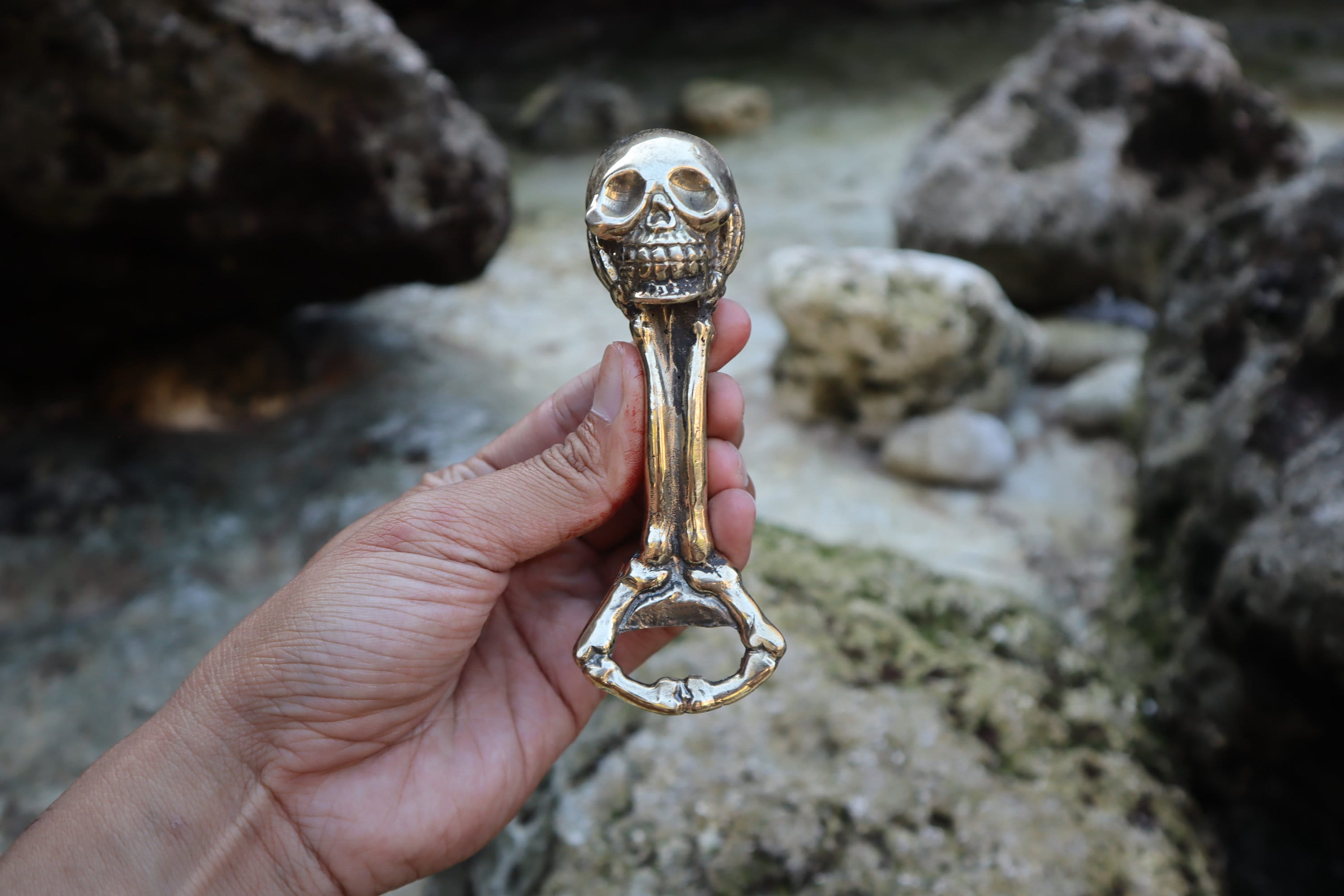 ヴィンテージ スカルヘッド 真鍮ボトルオープナー - Etsy 日本