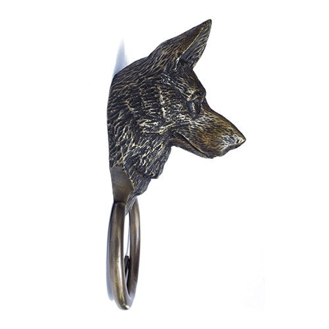 Dog Solid Brass Door Knocker Vintage Brass Knob Pull for Etsy