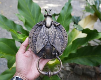 Antique Solid Brass Fly Door Knocker, Unique Door Bell