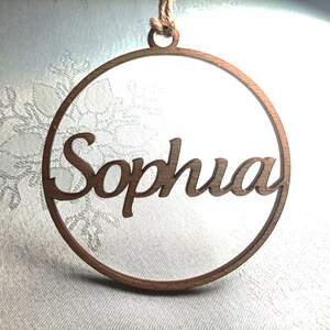 Personalised Christmas Name Bauble | Tree Decoration | Rustic