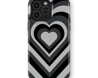BLACK HEARTBEAT Phone Case | iPhone 16/15/14/13/12 Pro Max MagSafe | Galaxy S25/S24/S23/S22 Ultra | Pixel 6/7/8/9 Pro XL | Slim Tough