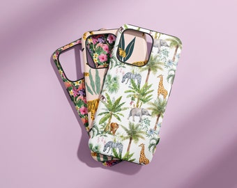 SAFARI ANIMALS Jungle Phone Case | iPhone 16/15/14/13/12 Pro Max MagSafe | Galaxy S25/S24/S23/S22 Ultra | Pixel 6/7/8/9 Pro XL | Slim Tough