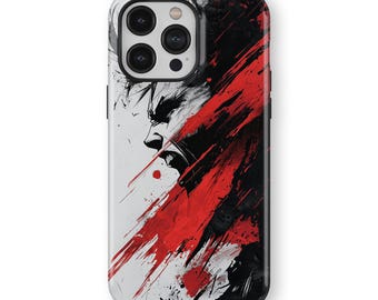 Samurai Anime Phone Case: Glossy Slim or Tough iPhone, Galaxy, Pixel