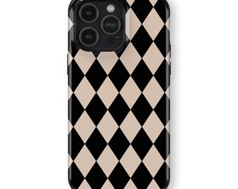 CHIC CHECKERED GEMS Phone Case | iPhone 16/15/14/13/12/11 Pro Max MagSafe | Galaxy S25/S24/S23/S22 Ultra | Pixel 6/7/8/9 ProXL | Slim Tough