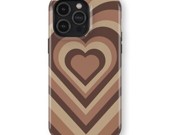 BEIGE HEARTBEAT Phone Case | iPhone 16/15/14/13/12 Pro Max MagSafe | Galaxy S25/S24/S23/S22 Ultra | Pixel 6/7/8/9 Pro XL | Slim Tough