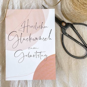 Geburtstags | Postkarte | Glückwunsch | DIN A6 | Herzlichen Glückwunsch