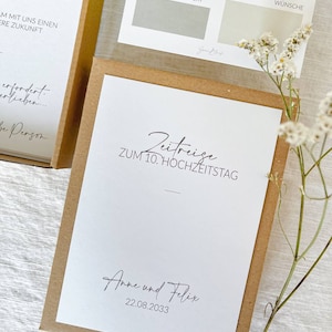 Zeitreise | Zeitkapsel | Hochzeit | Zeitreise zum ausfüllen | DIN A6 | Modern | Personalisiert | Erinnerung