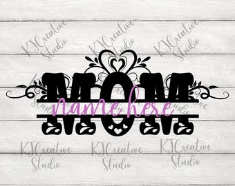 Download Mom With Kids Names Svg Etsy