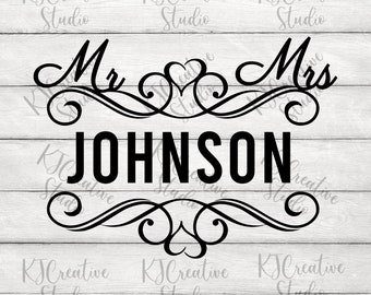 Matrimonio monogramma Svg Mr and Mrs Split Monogram Svg Engagement Svg Hubby Wifey Bride Groom Svg Marriage Split monogram Family name frame svg