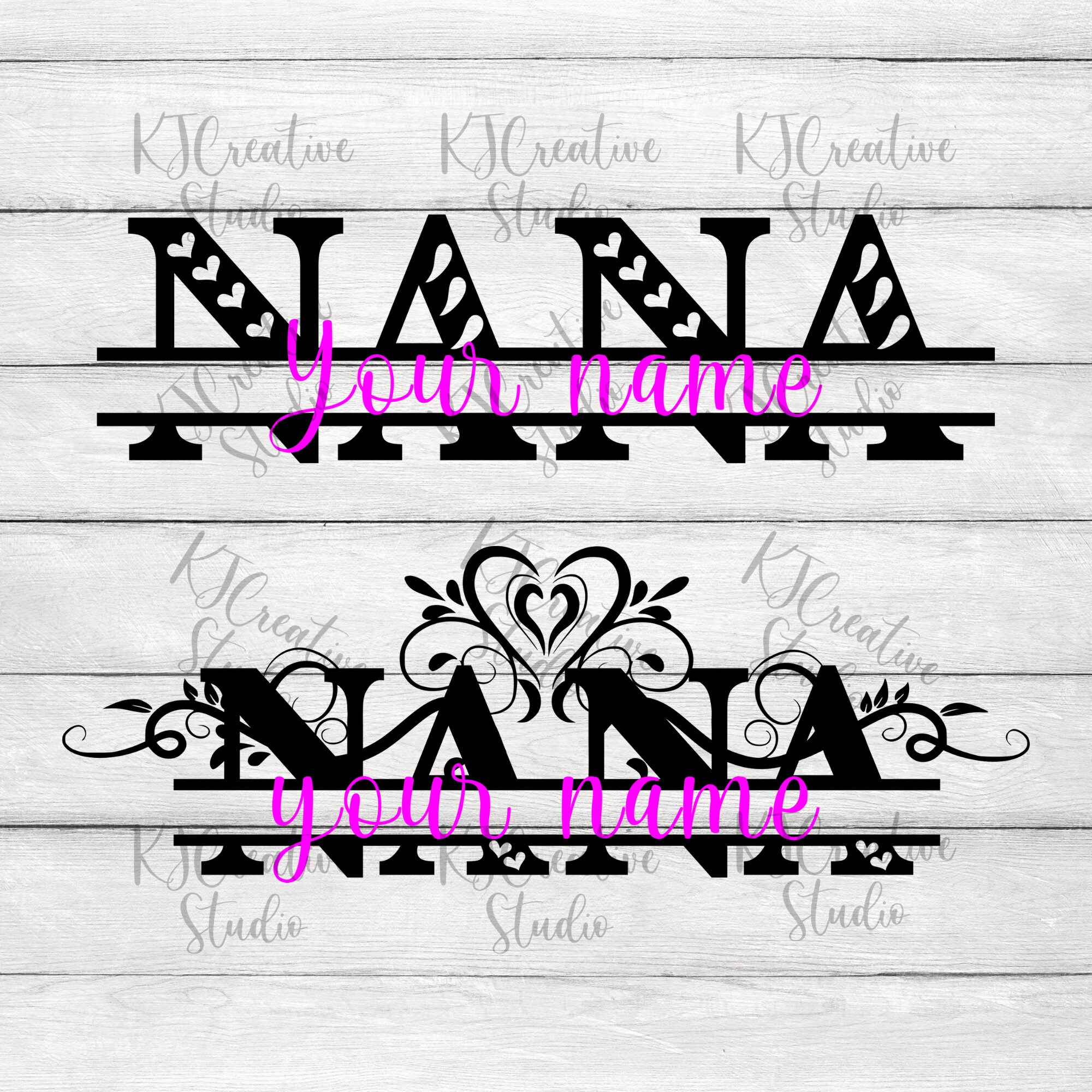 Download Nana Split Monogram Bundle svg Nana Split Monogram With | Etsy