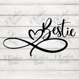 Besties split monogram SVG/png/dxf - Bestie Svg - Monogram letters svg - beste vrienden svg - bff Svg - vrienden citatenBundle