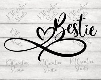 Besties split monogram SVG/png/dxf - Bestie Svg -  Monogram letters svg - best friends svg - bff Svg - friends quotesBundle