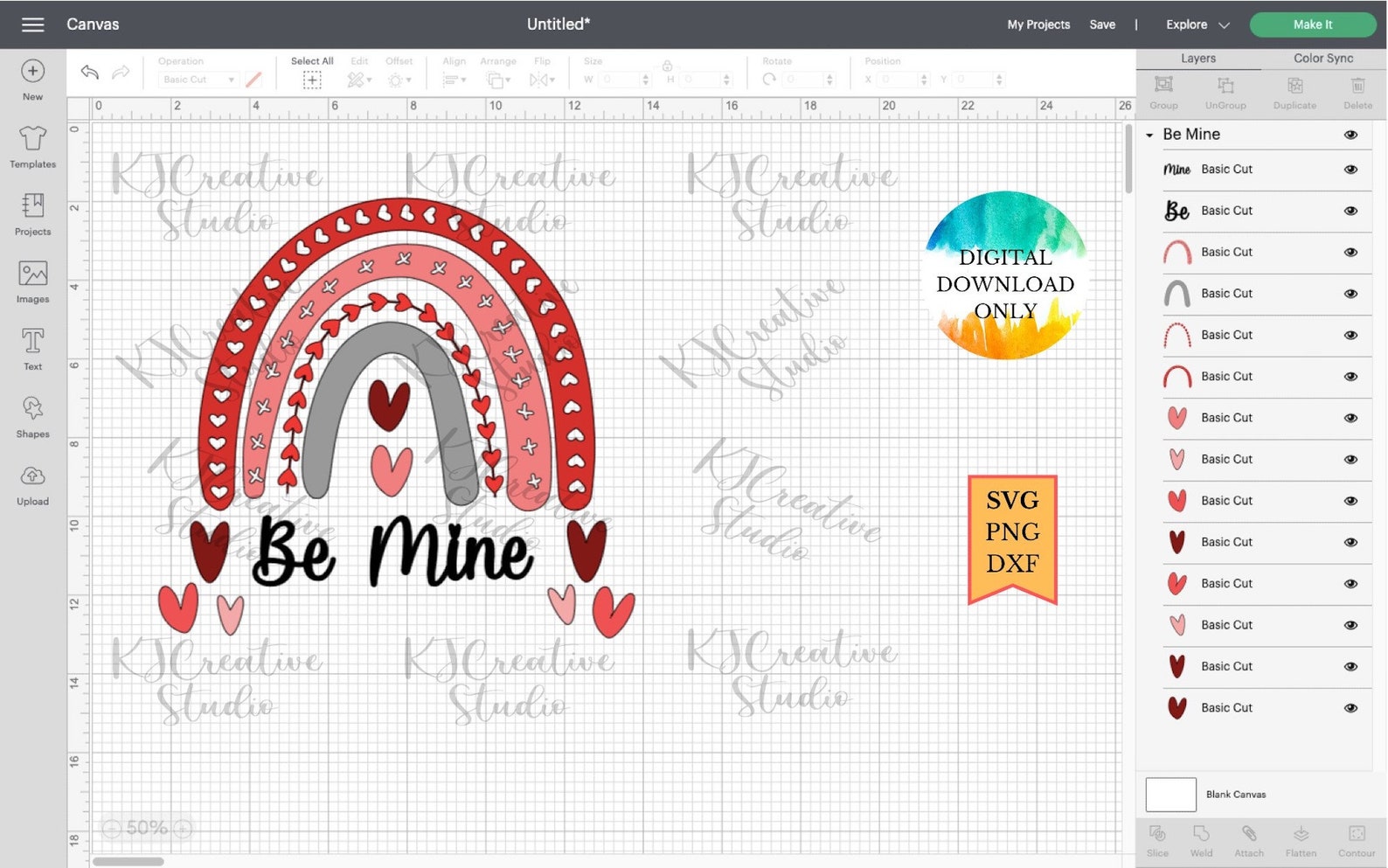 Be Mine With Cute Heart Rainbow SVG, Happy Valentines Day SVG, Be Mine ...