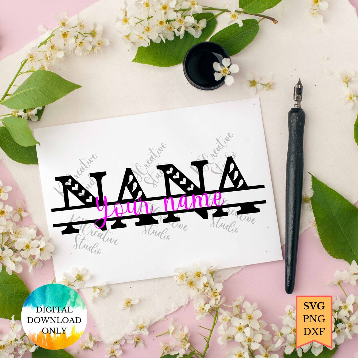 Download Nana Split Monogram Bundle svg Nana Split Monogram With | Etsy