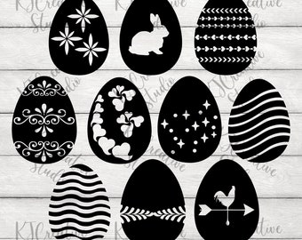 Paaseieren SVG Bundel | Paasei SVG | Pasen SVG | Easter Egg png ClipartVoor Gesneden Bestand