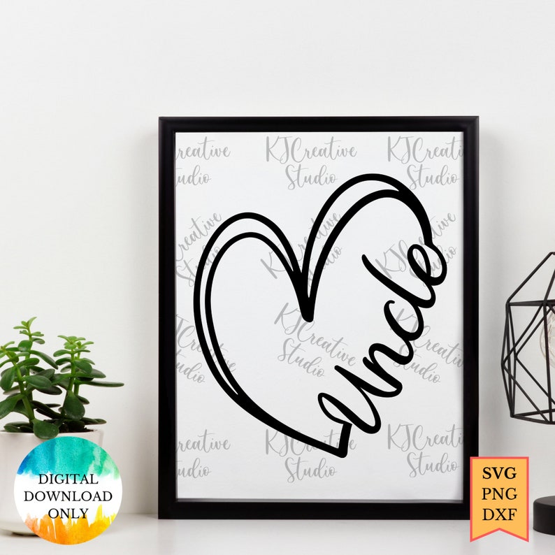 Uncle Script Font With Heart Svg/png Uncle Svg Best Uncle | Etsy