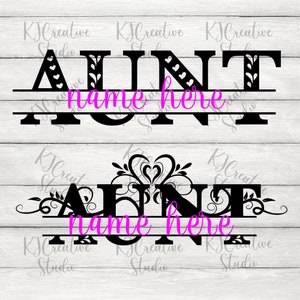 Tante Split Monogramm Bundle Svg - Tante Split Monogramm mit Blumen - Tante Svg - beste Tante je - Tante Svg - Mama Svg - Familie Zitat Svg