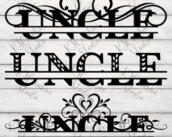 Bundle Uncle Split Monogram svg - Uncle Svg - Best Uncle Ever - Auntie Svg - Dad Svg - Family Quote - Uncle Shirt Svg - Uncle Mug Svg