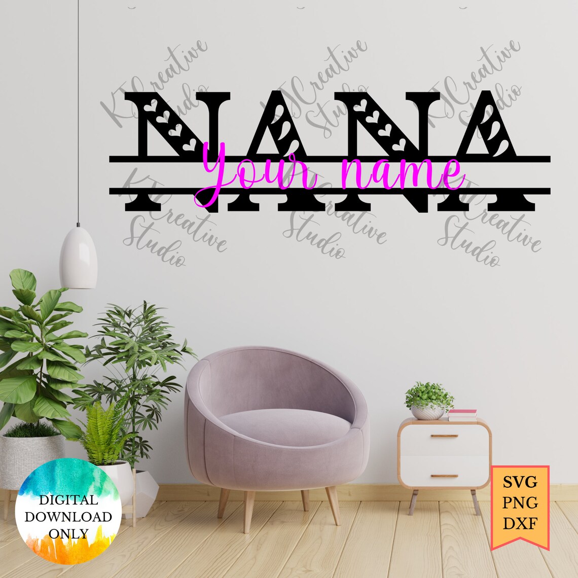 Download Nana Split Monogram Bundle svg Nana Split Monogram With | Etsy