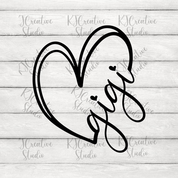 Gigi With Heart Svg - Gigi definition svg - Grandma svg - Grandmother svg - Nana svg -  Blessed gigi svg - Mother's Day svg/png/dxf