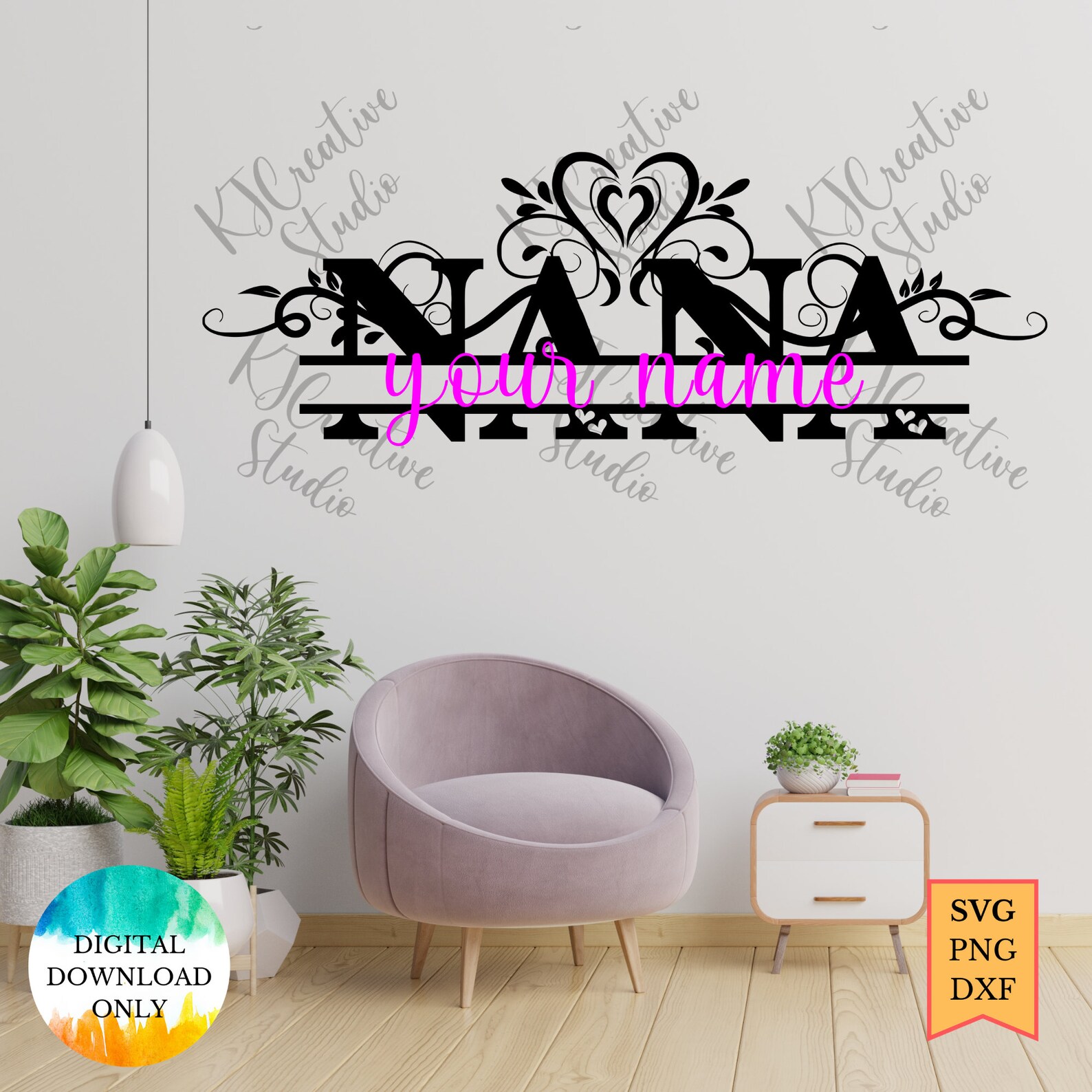 Download Nana Split Monogram Bundle svg Nana Split Monogram With | Etsy