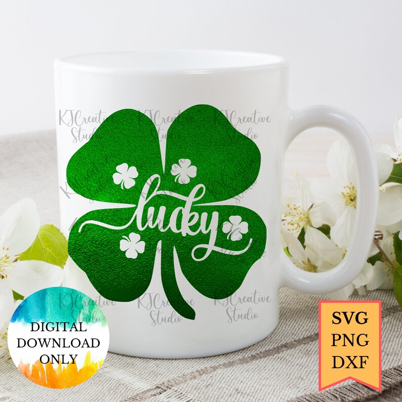 Lucky Clover Svg Lucky Shamrock SVG St Patrick's Day - Etsy