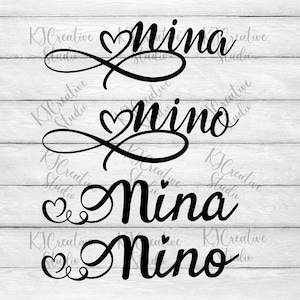 NINA Split Monogram With Floral svg/png - Nino svg - Nina Monogram svg - Nome Svg - Nome da menina Svg - Mãe svg - Vovó Svg - Dia das Mães svg