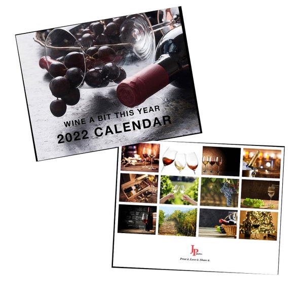 Wine Art Calendar Etsy