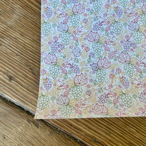 Colorful Grapes Wrapping Paper - set of 10 sheets