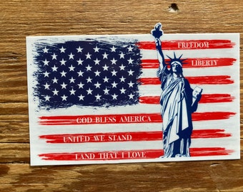 Freedom Flag Window Cling