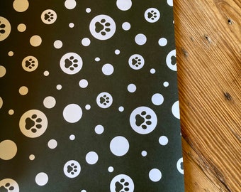 Pet Paws Carta da imballaggio a tema - set di 10 fogli