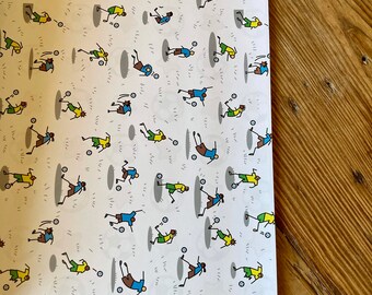 Playing Soccer Wrapping Paper - juego de 10 hojas
