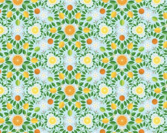 Citrus Kaleidoscope  themed wrapping paper - set of 10 sheets